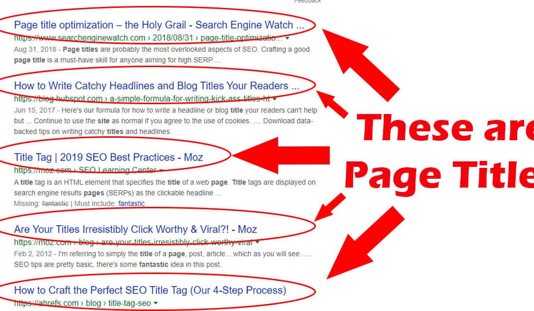 On Page SEO Basics: Titles